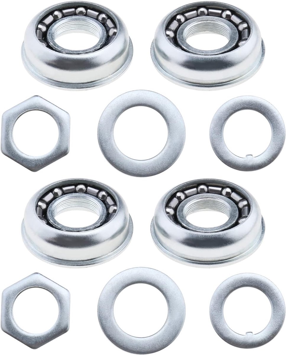 SnelShoppen - 2 sets vervangende onderhuiskoppen met pressfit cups, 8mm kogellagers, schroefbasis en accessoires voor strandcruiser en lowrider fietse