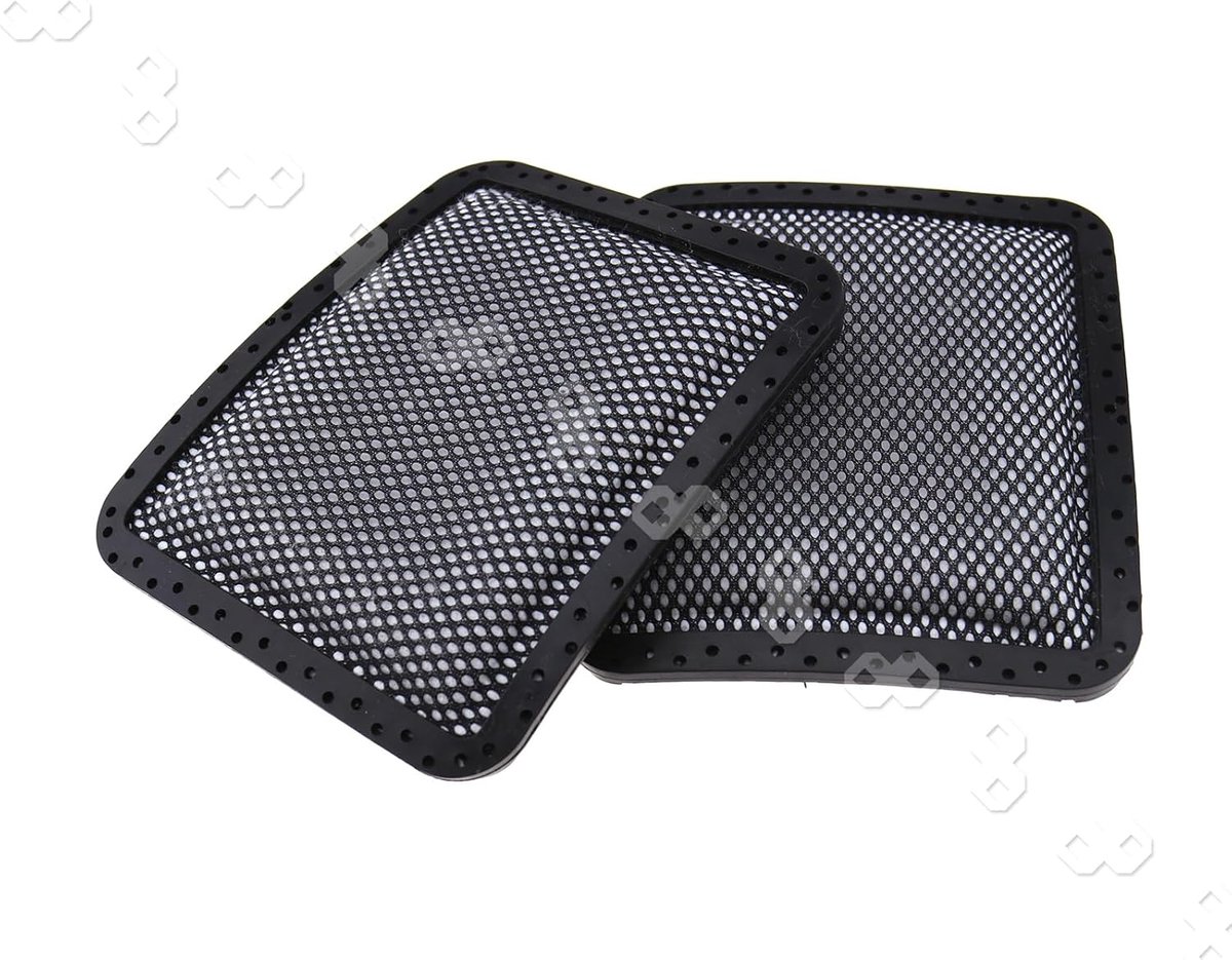 SnelShoppen - 2 Stuks Wasbare Gevoerde Reinigingsfilters Zwart Set Geschikt Voor Draadloze Stofzuiger Gtech AR01 AR02 DM001