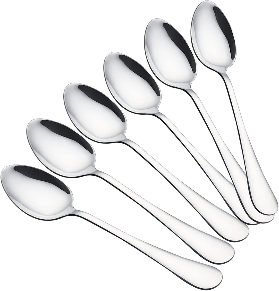 SnelShoppen - Set van 6 RVS Tafellepels, Hoogwaardige Roestvrijstalen Bestekset, 21 cm voor Keuken, Restaurant, Formele Evenementen, Luxe Design
