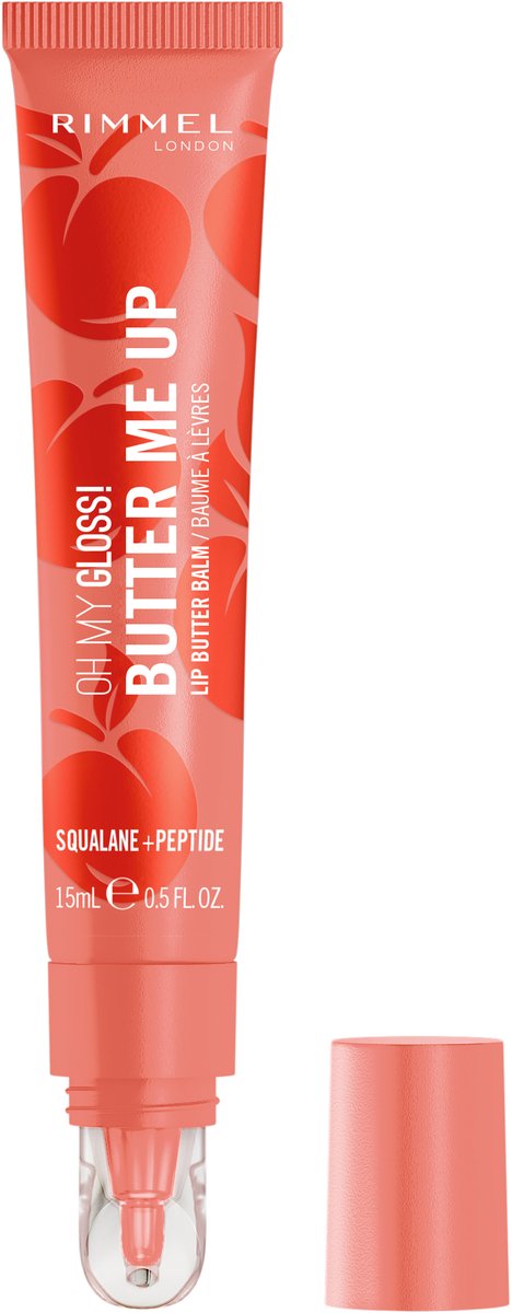 Rimmel Oh My Gloss!, 010 Apricello, lipolie, niet-plakkerig, vochtboost, hydraterend en rustgevend, gemakkelijk aan te brengen, vegan formule, 15 ml