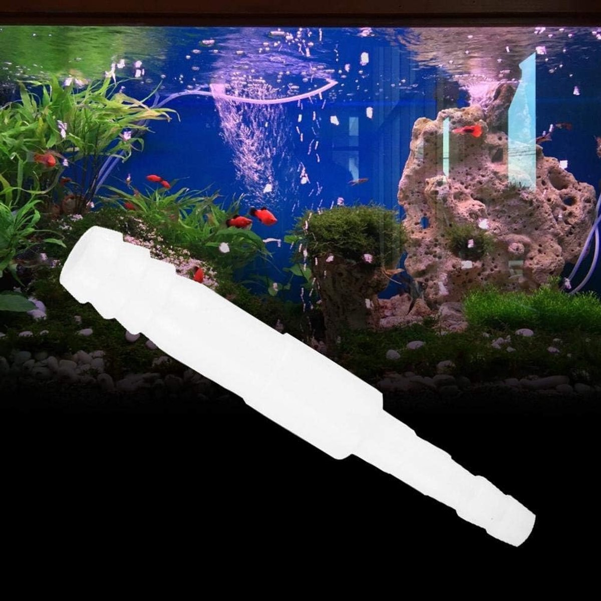 SnelShoppen - 5PCS 4mm/8mm Aquarium Adapter - Plastic Waterpijp Fitting, Rechte Verbinders voor Luchtpomp Slang, Vis Tank Accessoires