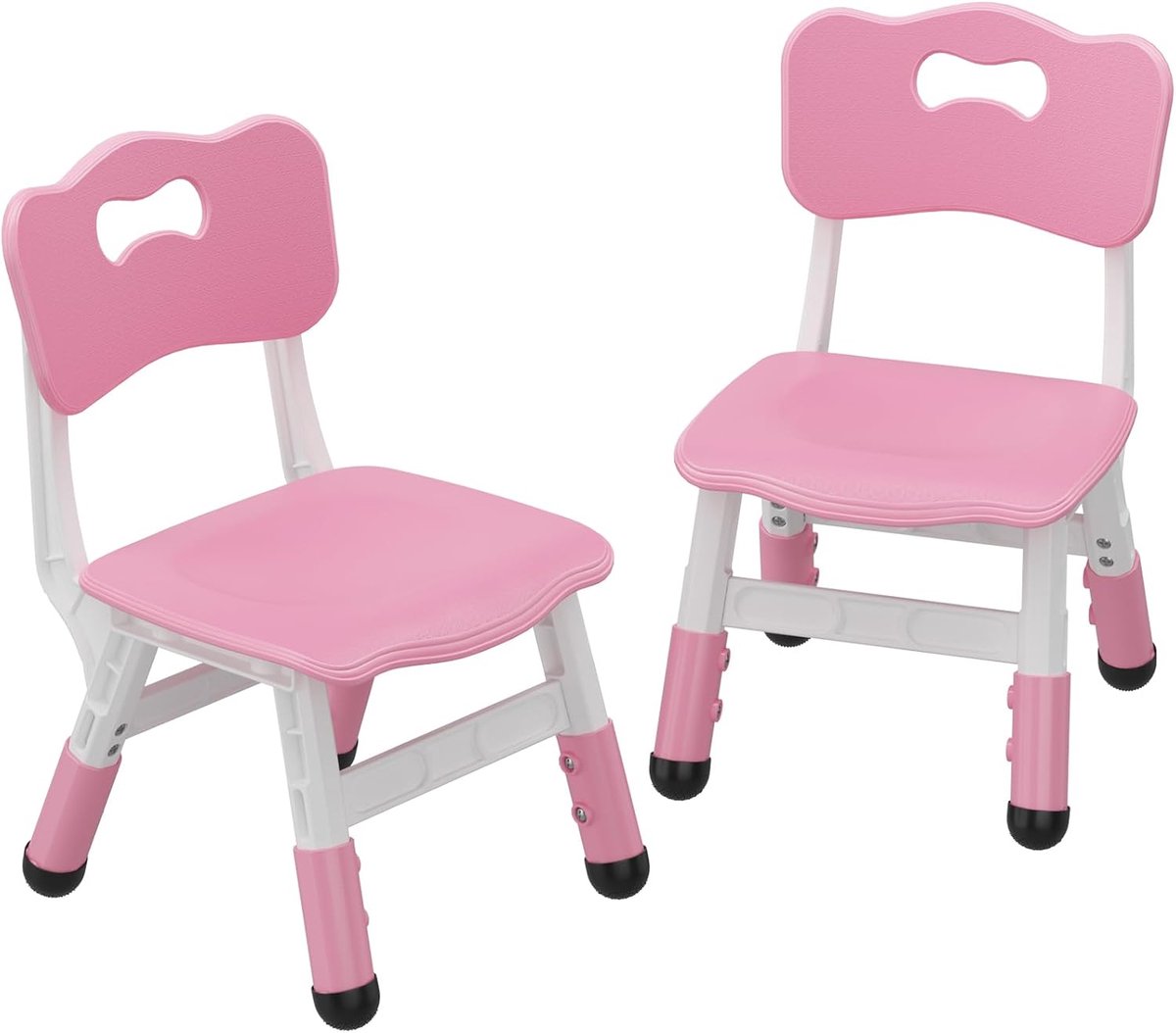 Triumpunpre - Kinderstoelen Set van 2 – In hoogte verstelbaar – Draagvermogen 82 kg – Voor thuis, kinderopvang of klaslokaal – Roze