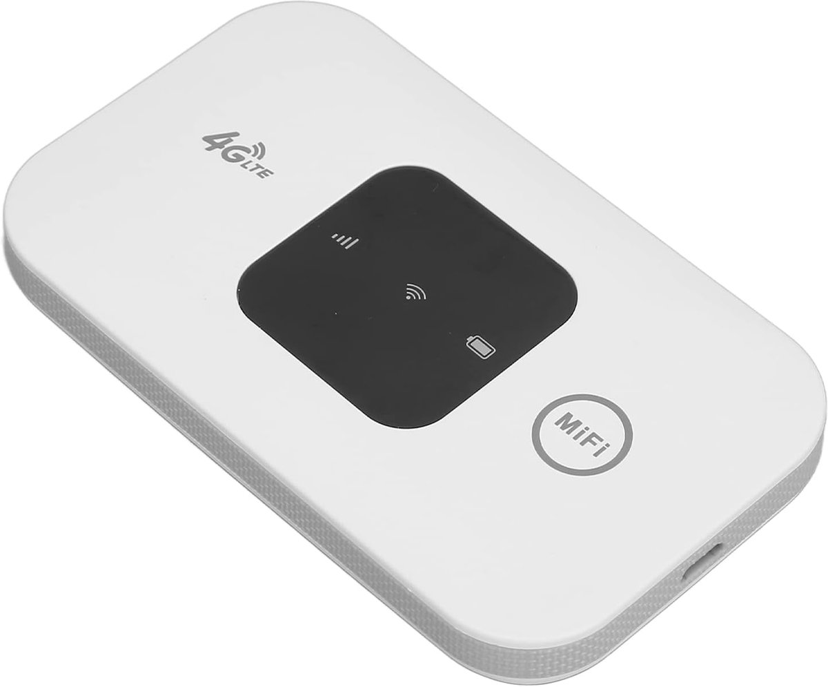 SnelShoppen - Draagbare WiFi Hotspot met LED Display 4G, Tot 150Mbps Download Snelheid, 50Mbps Oplaadsnelheid, Voor 10 Gebruikers, 2100mAh Batterij, I