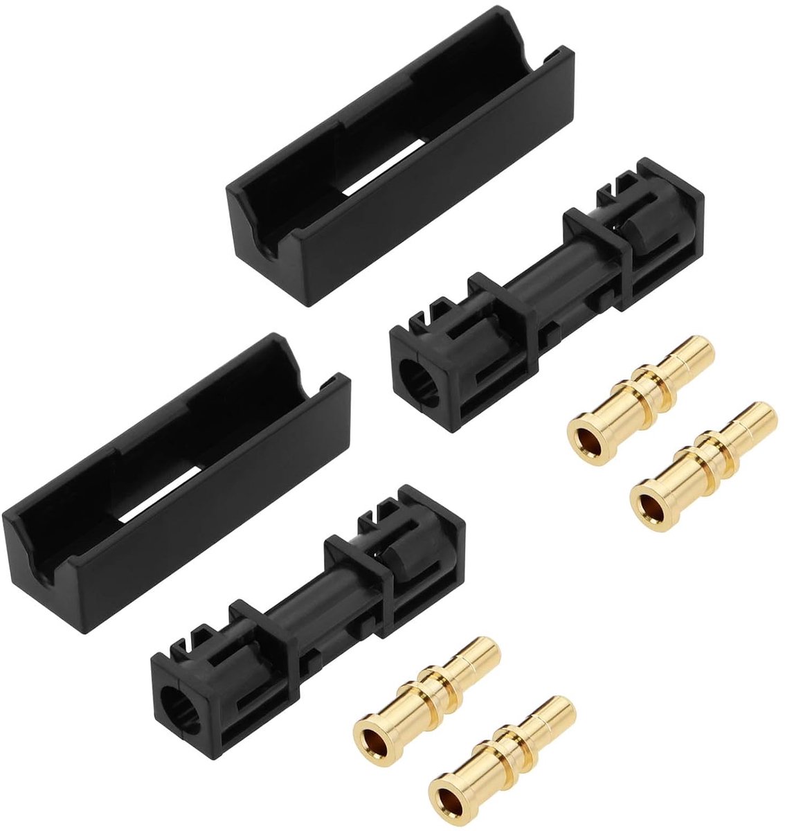 SnelShoppen - 2 Sets Fiber Optic Kabel Connectoren Geschikt voor BMW, Mercedes, Audi - Duurzame Constructie - 30.6 x 9.4 mm + 4 Koperen Koppen 14.4 x