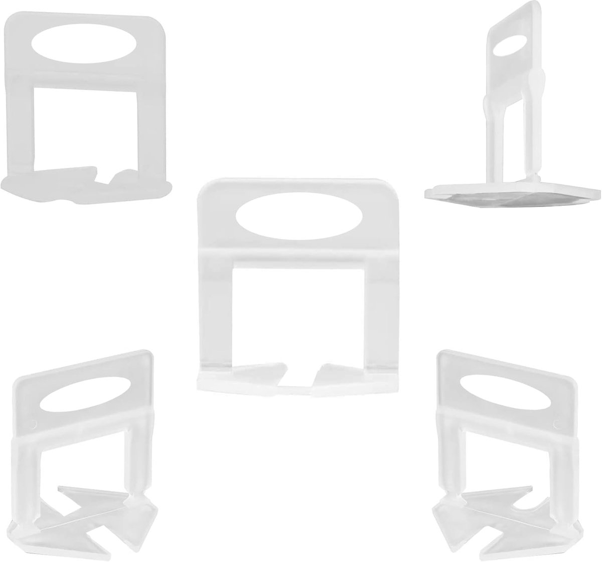 SnelShoppen - Pack van 300 tegellay-out hulpmiddelen, tegelnivelleringssysteem 1 mm, trekstrips voor tegels (1 mm tegelwiggen)