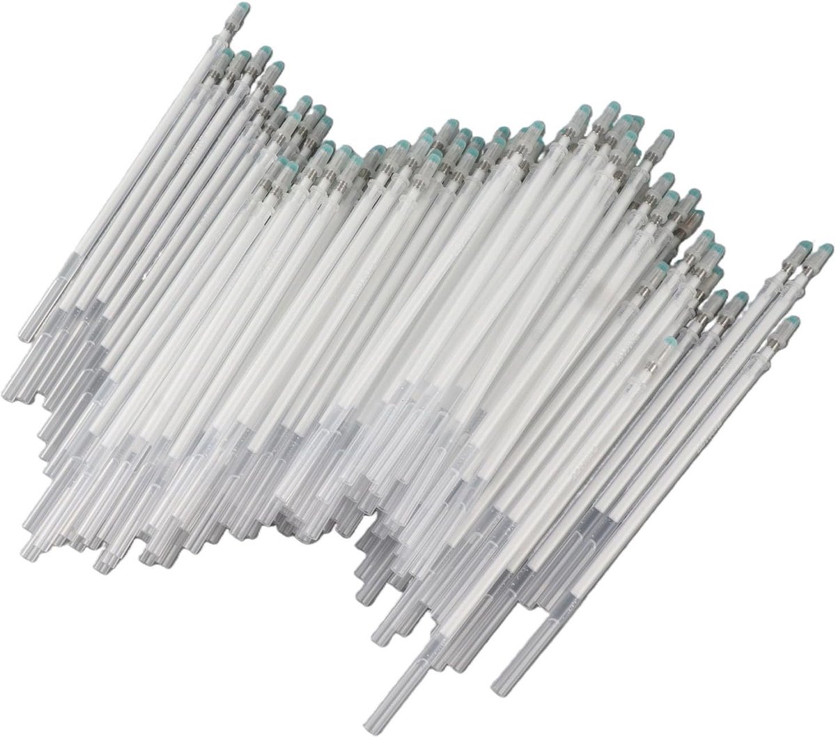 SnelShoppen - High Temperature Retractable Pen Navulling Verpakking Heet Verwijderbare Textiel Marker Witte Kleur Pen Erasable Pen Set van 100