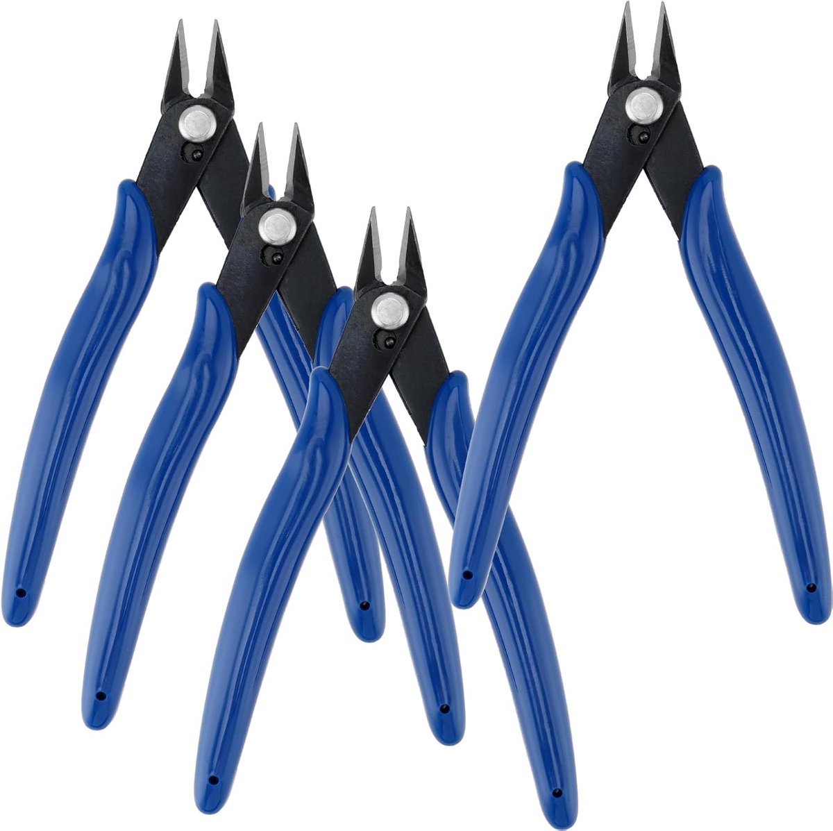 SnelShoppen - 4PCS 13cm Kabelknippers, Zijkniptangen, Kleine Kabelsnijders, Precisie Flush Cutters Diagonaal Kniptangen voor Modelbouw, DIY, Sieradenb