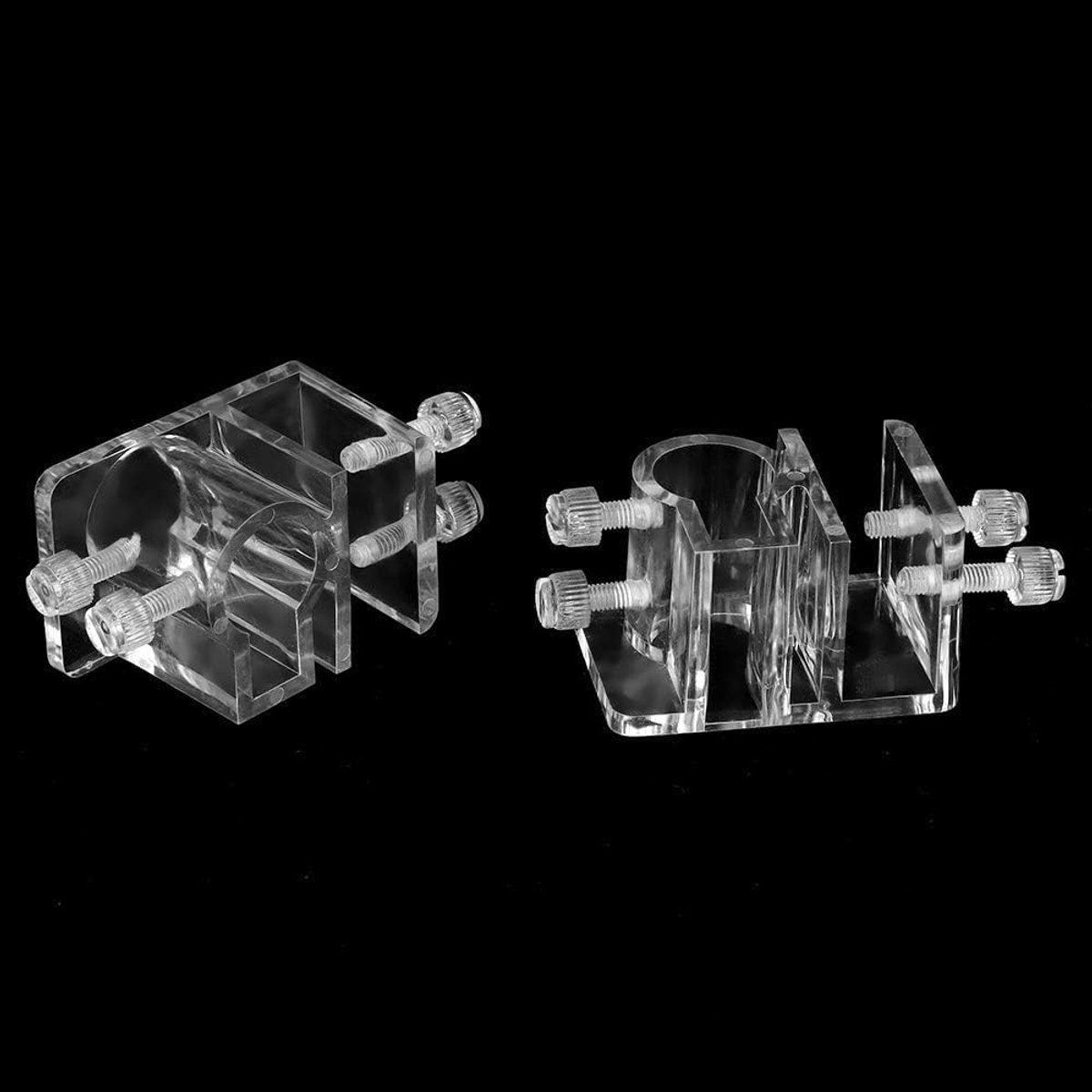 SnelShoppen - Fish Tank Water Pipe Fitting Clip, 2 Stuks Acrylic Transparant Aquarium Waterpijp Slang Bevestigingsclip Tube Klemhouder