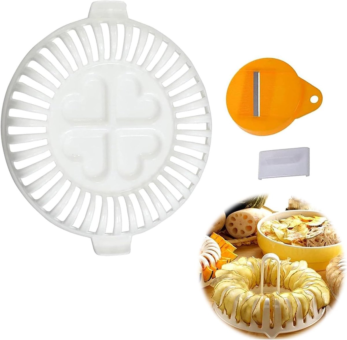 SnelShoppen - Creatieve Magnetron Patat Frituur Maker - Gezonde Vetvrije Aardappelchips, Ideaal Voor Kinderen, Keukenaccessoire Voor Feest En Tuin