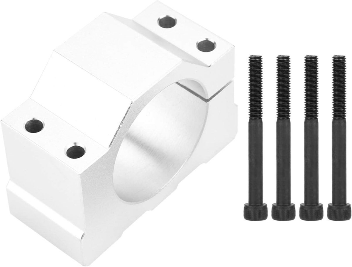SnelShoppen - Motorsteun Beugel, 52mm Diameter Aluminium CNC Spindelmotor Steun Beugel Klem met Schroeven voor Diverse Toepassingen