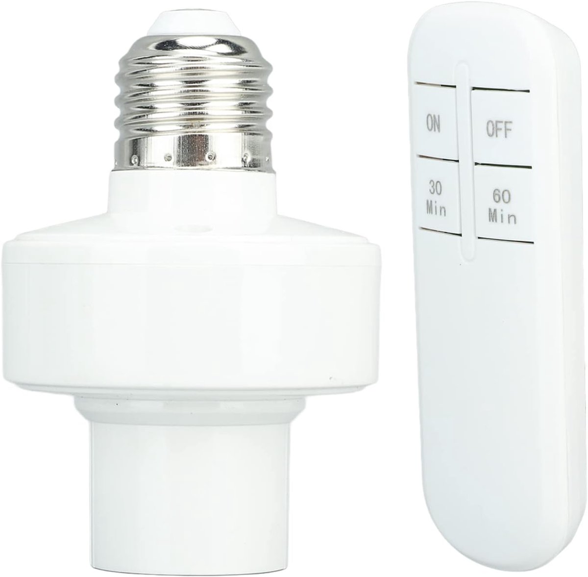 SnelShoppen - Draadloze Lamp Fitting met Afstandsbediening, E27 Lamp Houder tot 30 Meter, Makkelijk te Installeren, Ideaal voor Feest, Tuin en Keuken