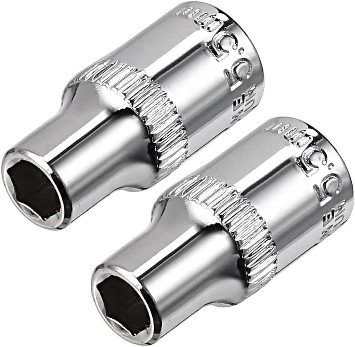 SnelShoppen - 2Pcs 1/4 Inch Drive 5.5mm 6-Punt Ondiepe Steeksleutel, Metric, Cr-V Steeksleutel voor Auto Reparatie en Huishouden