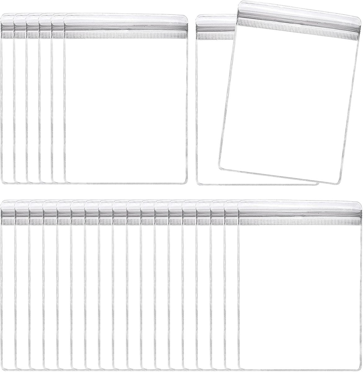 SnelShoppen - 100 stuks PVC sieradenzakjes 5 x 7 cm, transparant zelfklevend met ritssluiting, voor sieradenverpakking, ringen, oorbellen, halsketting