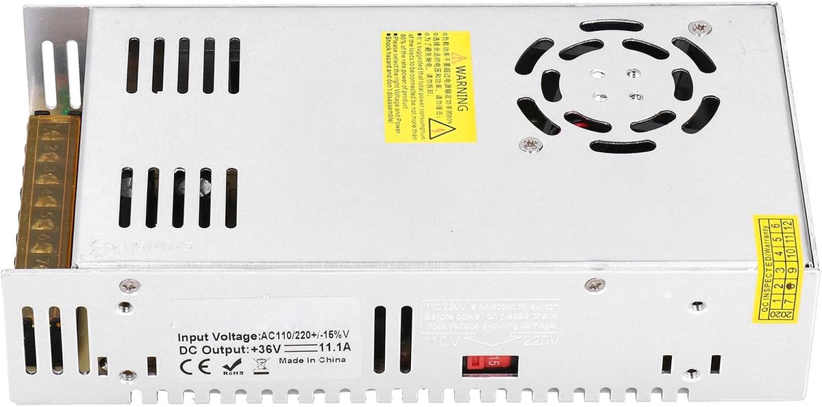 SnelShoppen - Switching Voeding 400W 36V 11A Hoogvermogen RVS CNC Router Set voor Stappenmotoren en Elektronische Projecten
