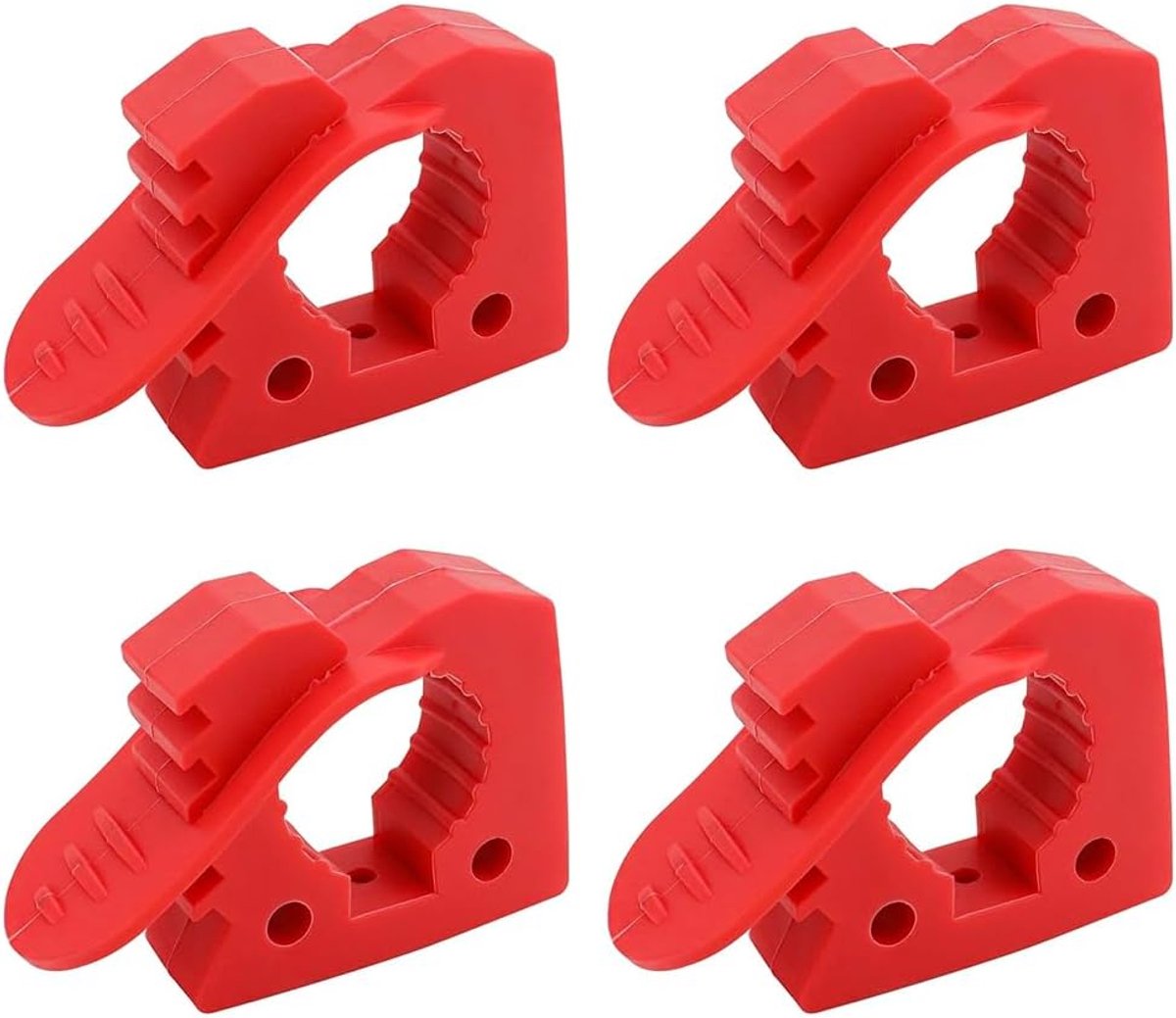 SnelShoppen - 4x Snelmontage Klem Rubber Bevestiger voor 3-4cm Buizen - Snelle en Stabiele Montage - Duurzaam Materiaal - Ideaal voor Tuin, Kluswerk,