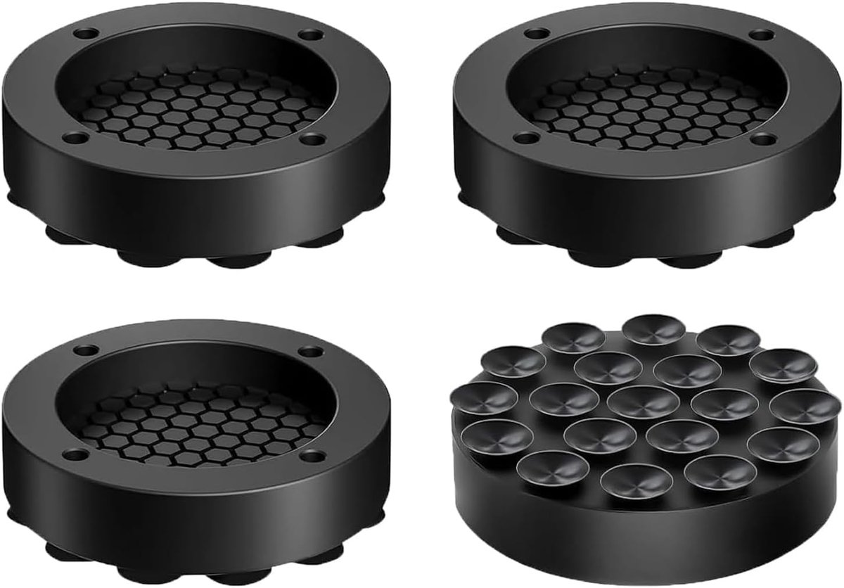 SnelShoppen - 4 stuks wasmachine-voetkussens, antislip rubberen pads, trillingsabsorberend, voor wasmachine, droger, vaatwasser, vloerbescherming, gel