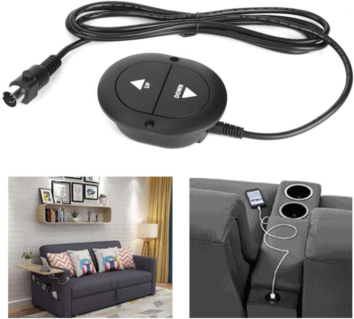 SnelShoppen - Elektrische Stoel Controller, Afstandsbediening met 2 Knoppen voor Elektrische Fauteuils, 5 Pin Hand Switch voor Huishoudelijke Toepassi