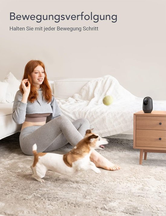 Binnen Camera - Bewakingscamera Thuissurveillance - Huis Dieren Bewaken - 2K Resolutie Bewegingsdetectie - 10 Meter Nachtzicht - Mocha — afbeelding 2