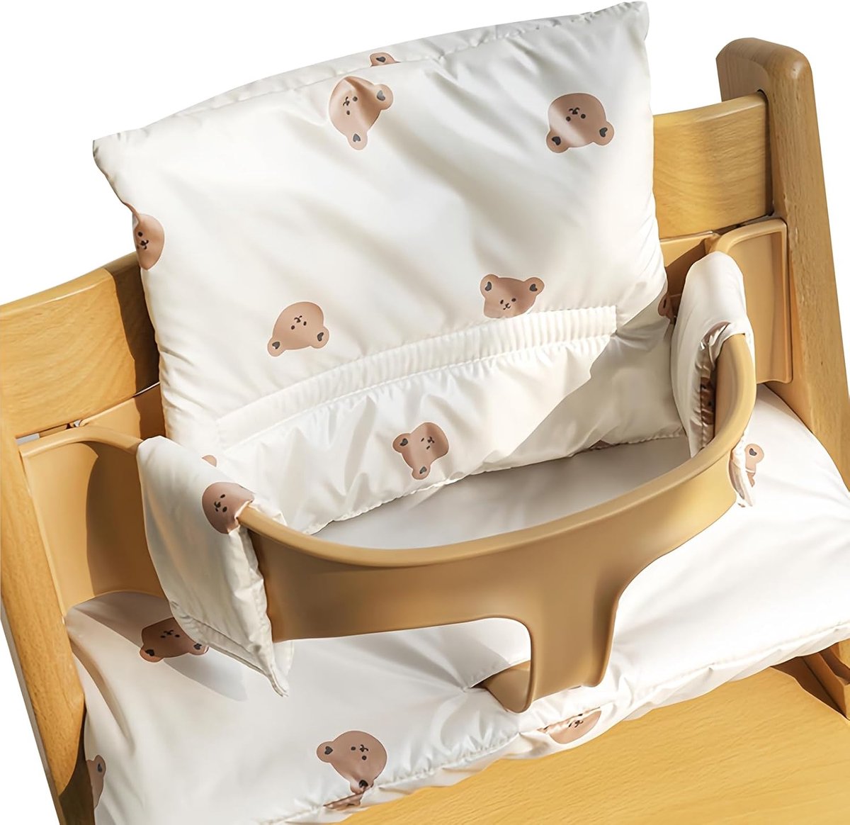 SnelShoppen - Hoge Stoel Kussen voor Tripp Trapp Stoelen, Antislip, Comfortabel Zitting, Hoogwaardige Katoen met TPU Coating, Makkelijk Bevestigen en