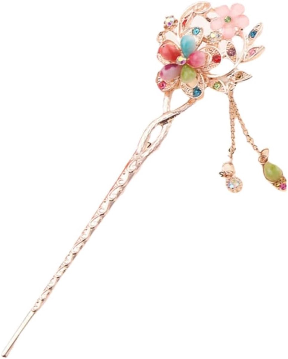 Vintage Haarspelden van Metaal met Bloemen en Opal voor Haaraccessoires en Kapsels