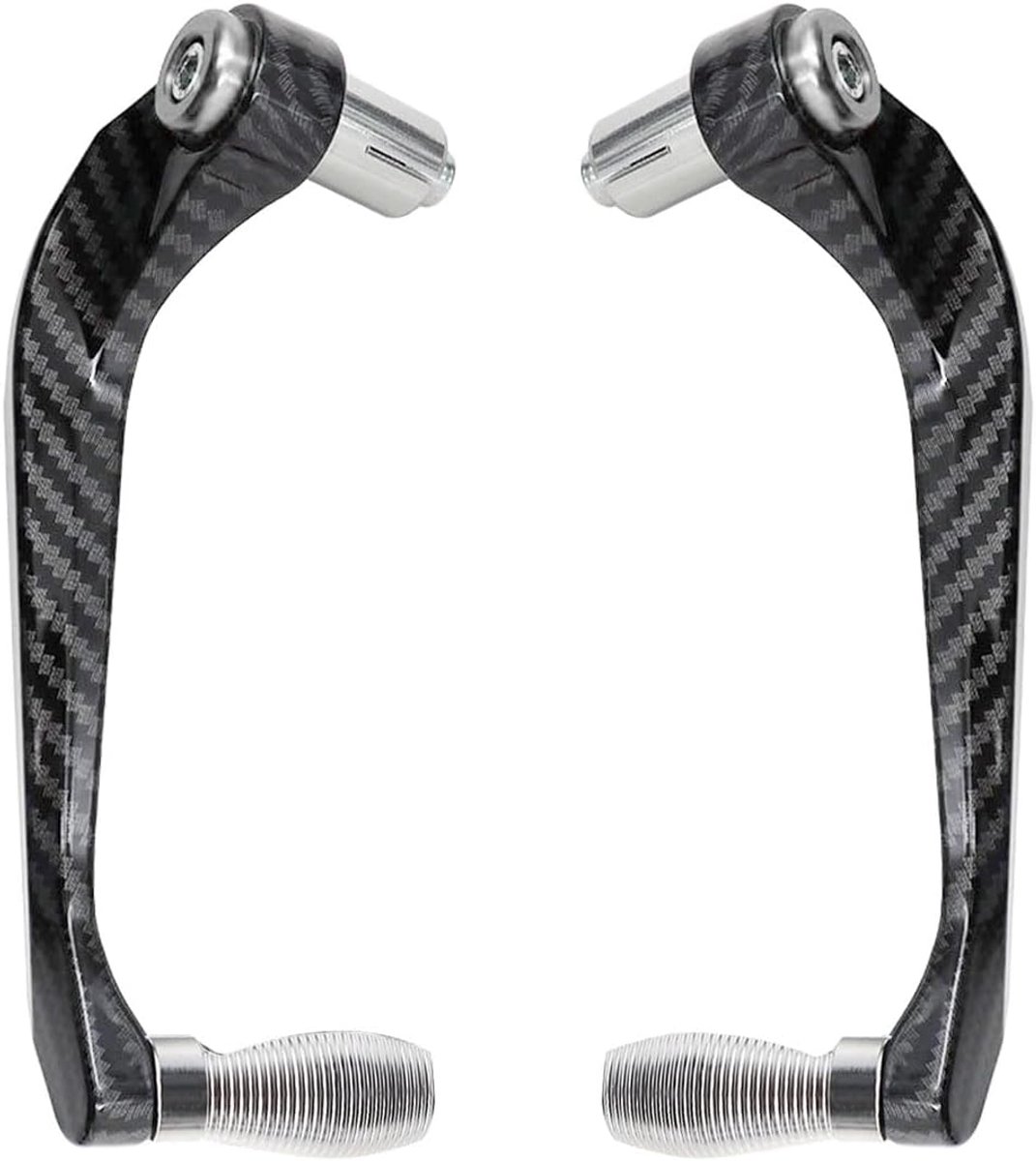 SnelShoppen - Motorfiets Handvat Beschermers 22mm Remhendel Koppeling Hand Beschermers voor Motorfiets, Zilver, Alu, Duurzaam, CNC Bewerkt