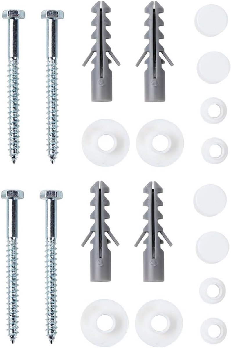 SnelShoppen - Universele Toiletzitting Montage Set - Toilet Bidet Bevestigingsset met Schroeven en Scharnieren - Complete Reparatie Kit voor Toiletsto