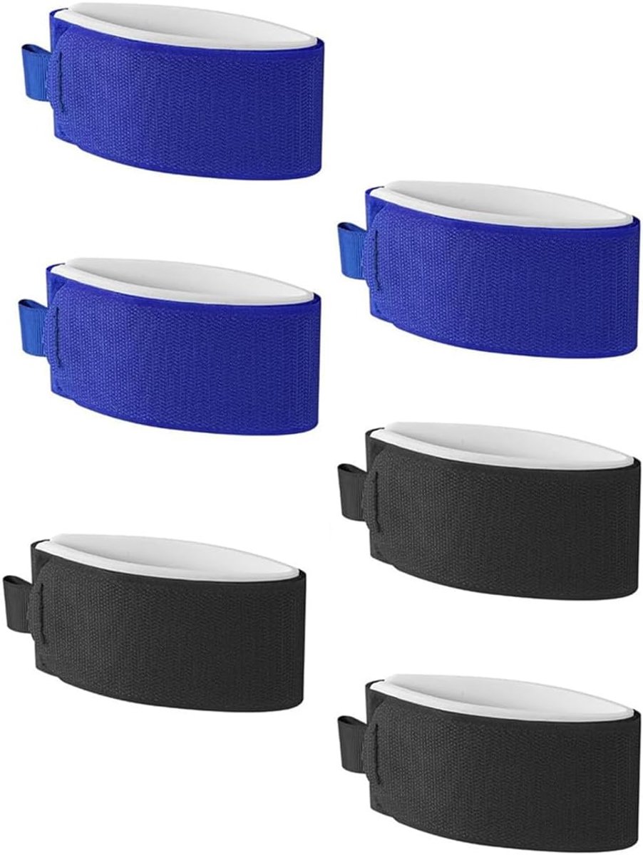 SnelShoppen - 6 Stuks Skibevestigingsriemen, Verstelbare Ski-Wrapsriemen met EVA en Nylon Materiaal, Ski-Opslagbanden met Beschermende Pad voor Winter