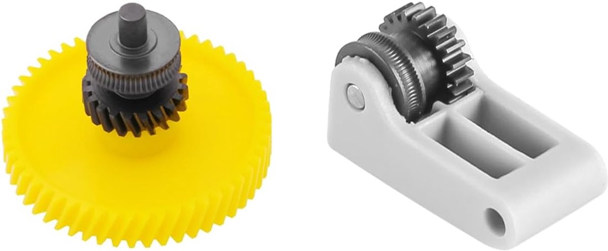 SnelShoppen - 3D Printer Extruder Tandwielset voor BambuLab P1P P1S X1C X1E - Dubbele Tandwielen, Hardenen Staal, Geschikt voor Technische Filamenten