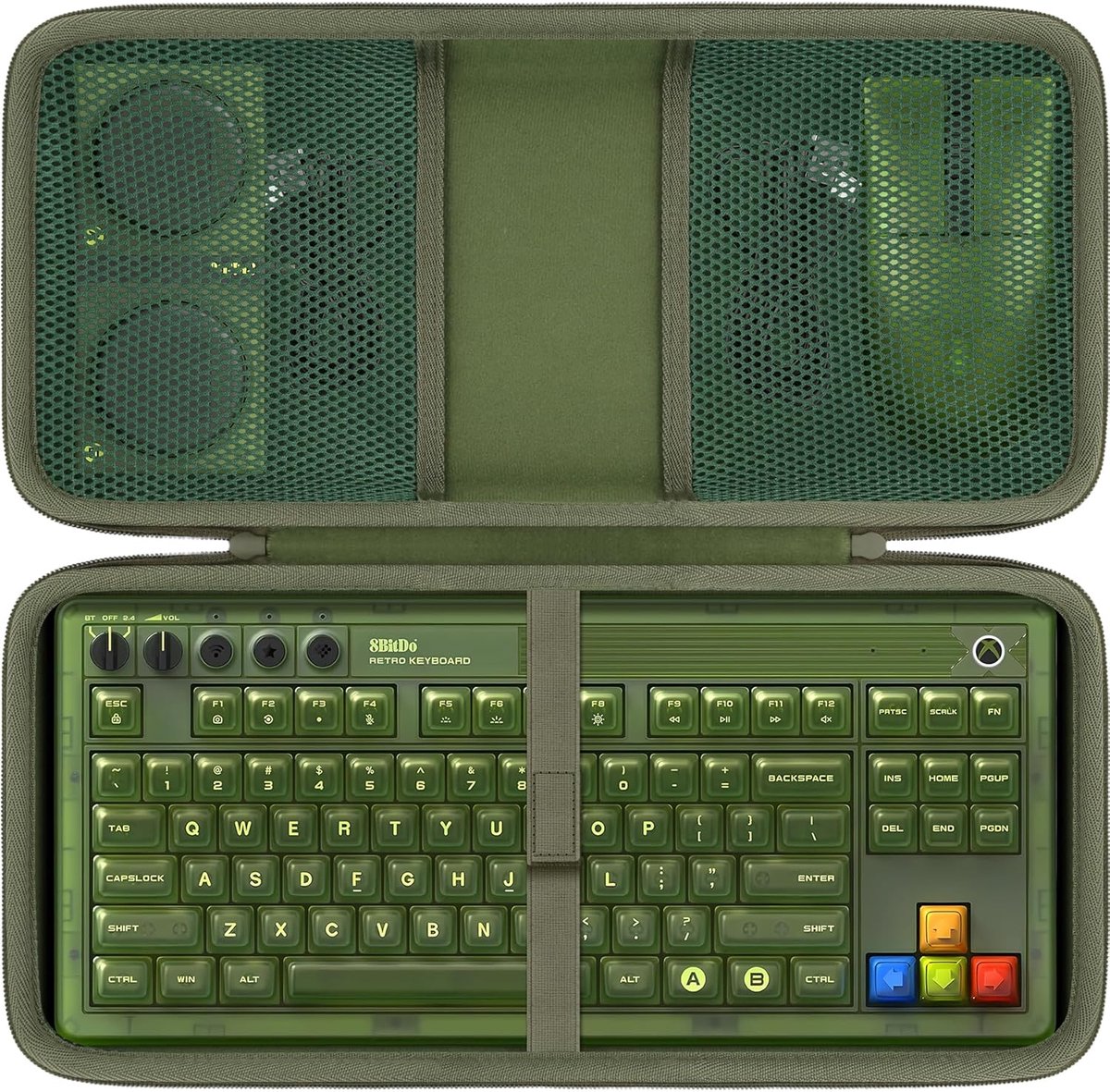 SnelShoppen - Hard Reis Etui voor Retro Mechanisch Gaming Toetsenbord 87 Toetsen, Draagbaar, Perfecte Pasvorm, Comfortabele Handgreep