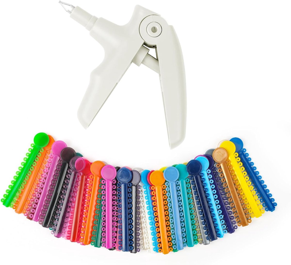 SnelShoppen - OFFCUP Orthodontische Ligation Tool, Ligation Gun met 40 Stuks Multifunctionele Elastische Bands, Duurzaam Medisch Rubber voor Tandartsg