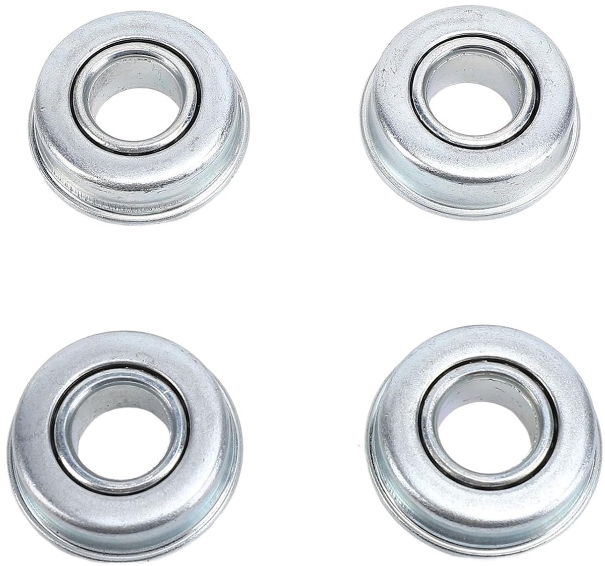 SnelShoppen - 4 stuks grasmaaierlagers, ID 0,5 inch x OD 1,12 inch stalen maaier wiellager vervangende onderdelen voor tuin, duurzaam en slijtvast