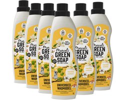 Marcel's Green Soap Universeel Wasmiddel - Vanille & Katoen - 6 x 1L - 138 wasbeurten