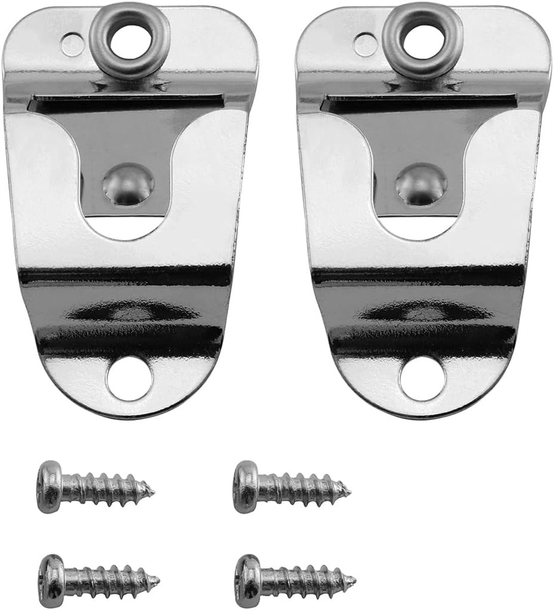 SnelShoppen - 2-Pack Microfoon Houder Clip Haak met Schroeven voor Twee-Wege Radio Microfoons - Hoogwaardige Ijzer, Duurzaam, Geschikt voor Diverse Mo