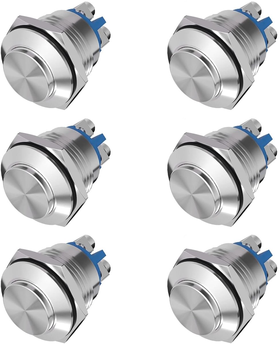 Pulsator 16mm - metalen drukknop - waterdicht en stofdicht - ideaal voor gebruik in vochtige omgevingen - ShopVlot