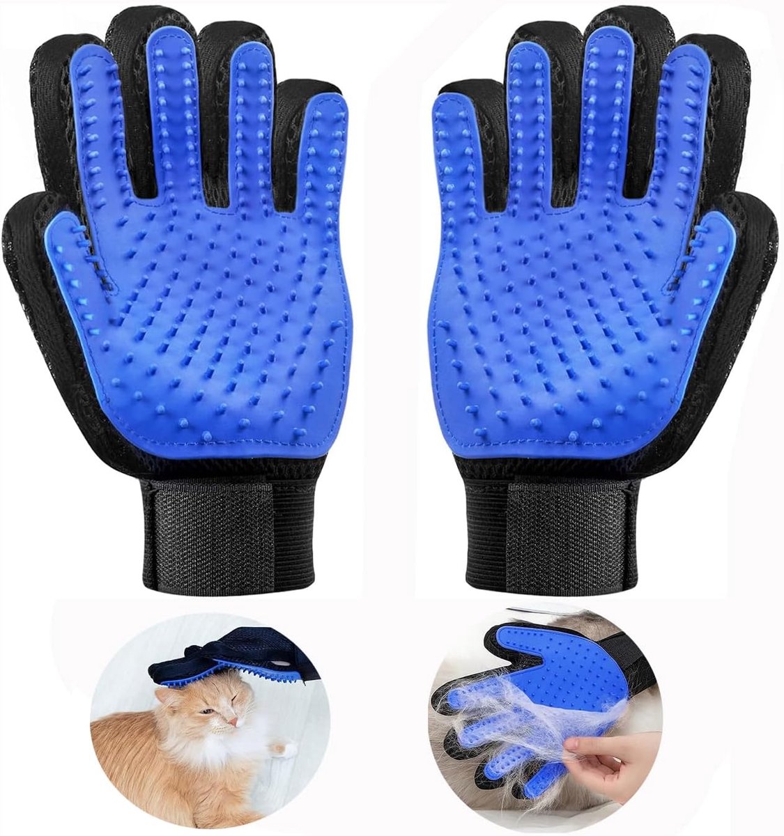 Hondenwas Handschoenen - 1 Paar Silicone - Haarverwijderaar - Effectieve massage voor huisdieren - ShopVlot