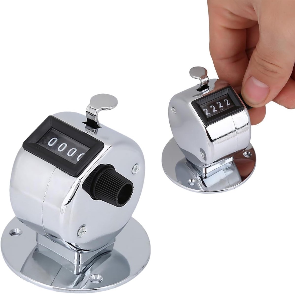 SnelShoppen - Tissting Metaal Handmatige Telteller Mini 4-Cijfer Tally Counter Mechanische Telteller 0-9999 Voor Het Tellen van Mensen en Voorraad