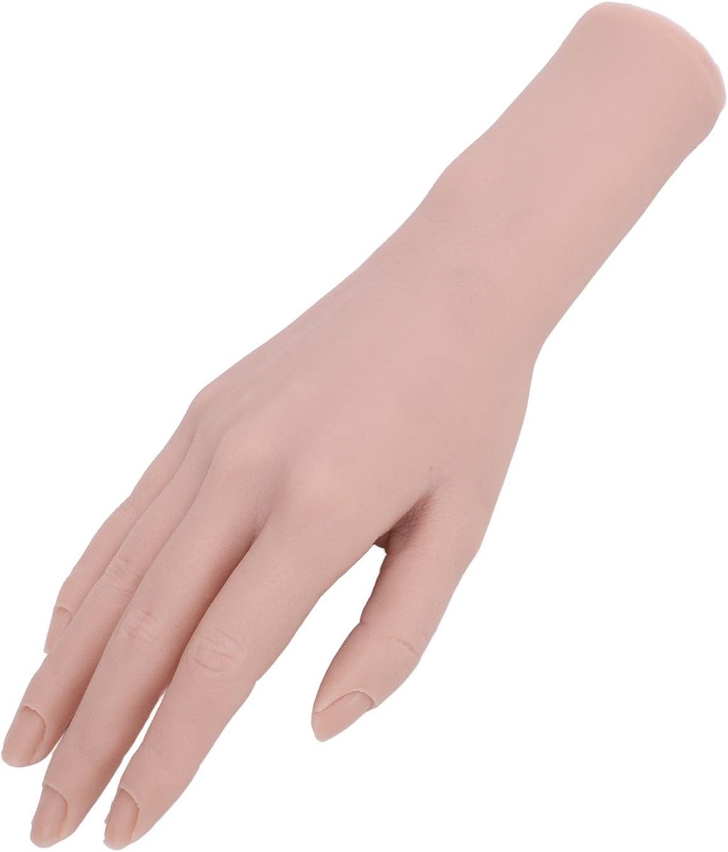 SnelShoppen - Realistische Silicone Vrouwelijke Hand Nephand voor Sieraden Display, Nagelkunst Oefening, Halloween Requisieten en Fotografie - Flexibe