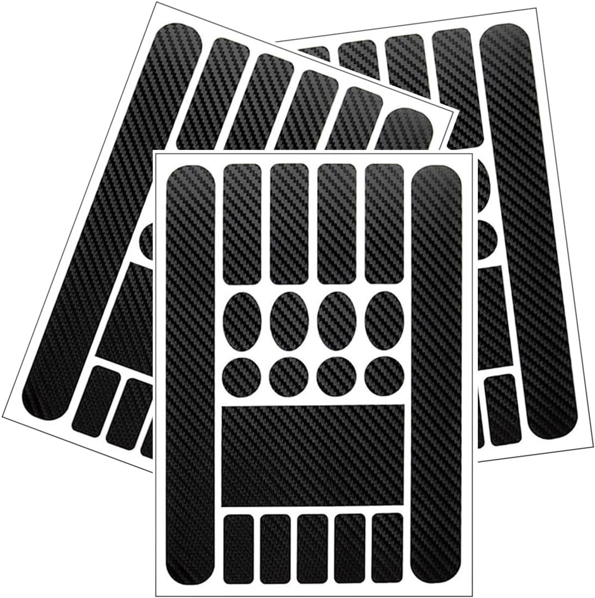 SnelShoppen - Set van 3 Fietskaderbeschermers, Carbon Stickers, Beschermfolie voor Fiets, Schilderijbescherming, Frame Stickers, Voor Mountainbike en