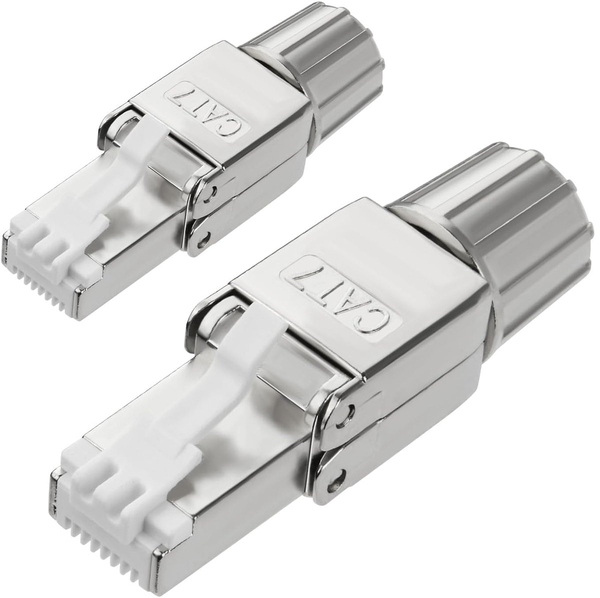 SnelShoppen - 2 x RJ45 Plug CAT 7 LSA Cordless, Geïsoleerde RJ45 Stekker voor Router, Modem, Switch, Gaming, TV Box, Hoogwaardige Kwaliteit