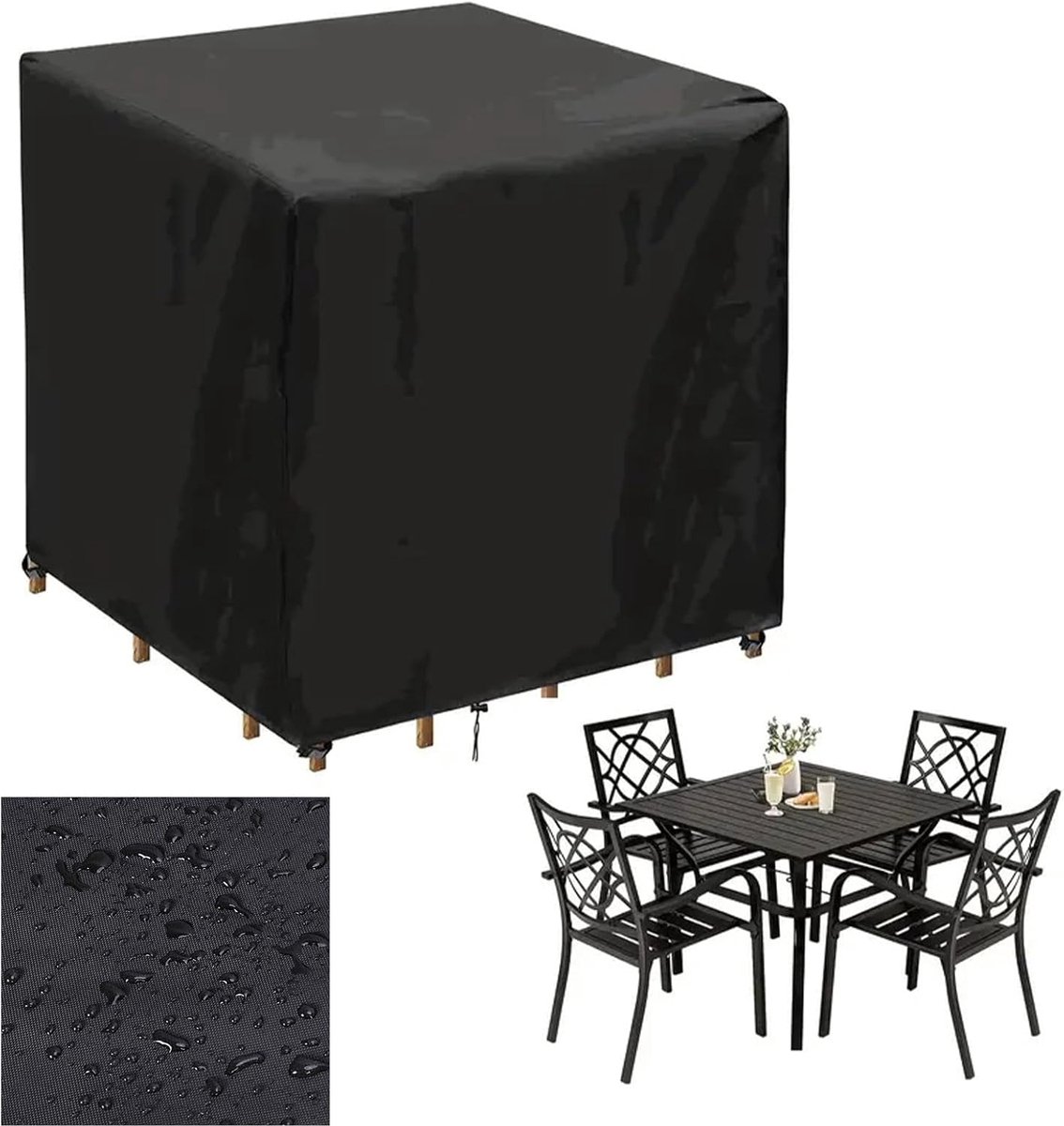 SnelShoppen - Tuinmeubelbescherming - Waterdicht - Winterbestendig - Oxford Stof - UV-bestendig - Tuinset Bescherming 80 x 80 x 80 cm - Voor Tuin, Bal