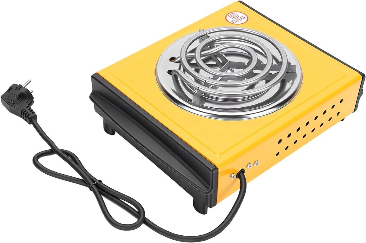 Elektrisch Enkel Fornuis - Kookplaat Tafelbrander - Extra Kookoppervlak - Roestvrij Staal - 240 x 220 x 80 mm - Zilver