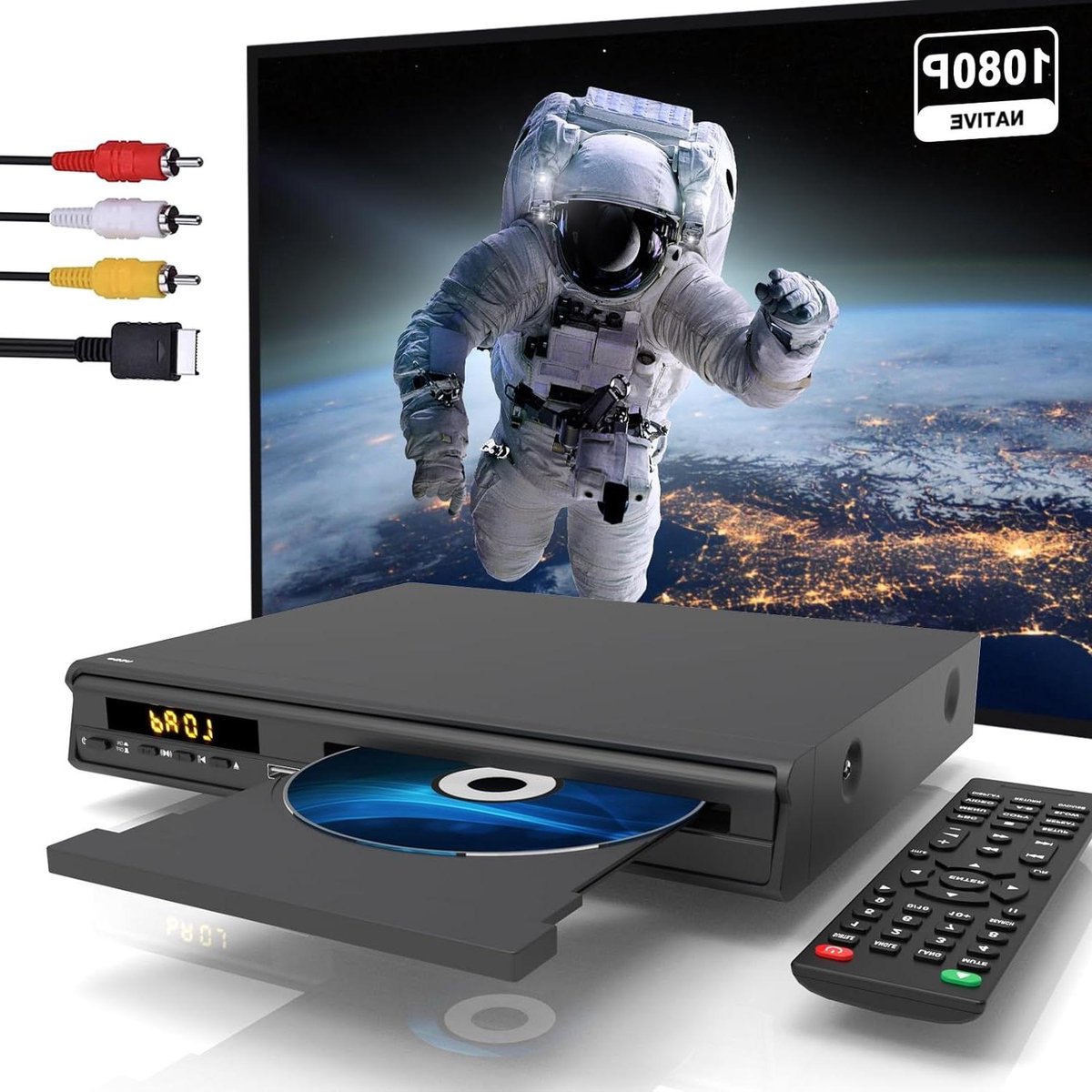 Dvd Speler - Mediabox - Films Kijken - Regiovrij Afspelen - 1080p Resolutie - Zwart