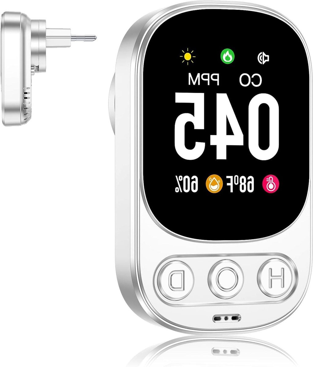 Koolmonoxide Melder - CO Detector - Veiligheid Thuis - 3-in-1 Sensor - 20-40 m² - Ivoorwit