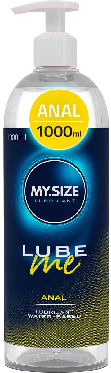 MY.SIZE Lube Me Premium Lube Anal 1000 ml I extra viskeus glijmiddel I glijmiddel gel op waterbasis I glijmiddel gel geschikt voor toys & latex condooms I glijmiddel op waterbasis