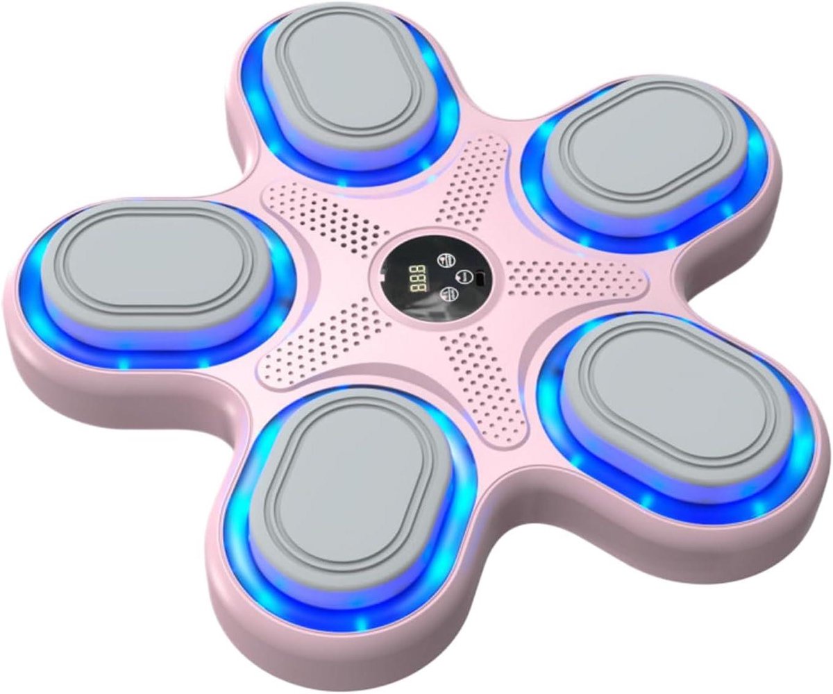 Muziek Boksmachine - Bokstrainer Fitness - Thuis Sporten - Dynamische LED Verlichting - 396 x 67 x 383 cm - Roze