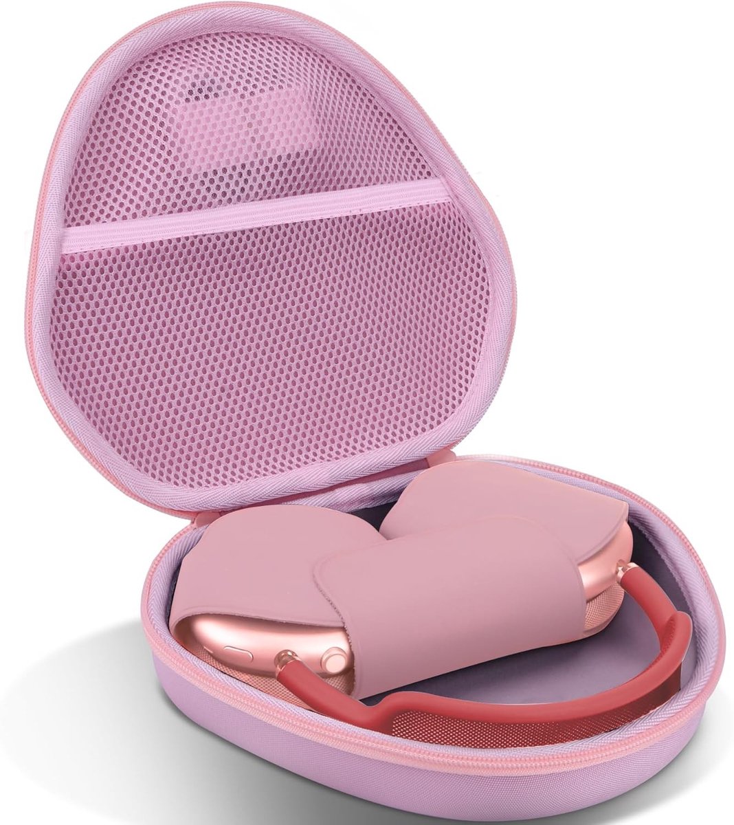 Hard Case voor Apple AirPods Max - Beschermhoes voor Over-Ear Hoofdtelefoon in Roze, Schokbestendig en Stijlvol Design