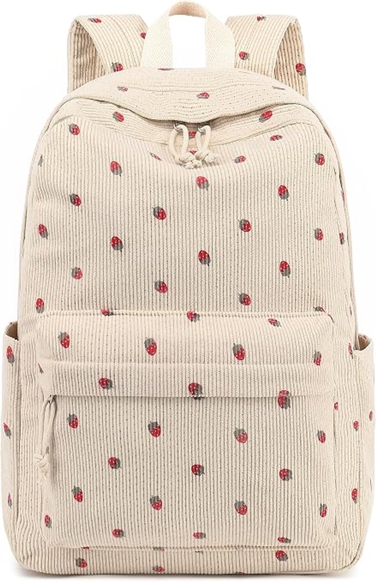 Rugzak - Schoolrugzak voor Tienermeisjes - Laptoprugzak van Corduroy - Grote Capaciteit - Dagelijks Gebruik en Reizen