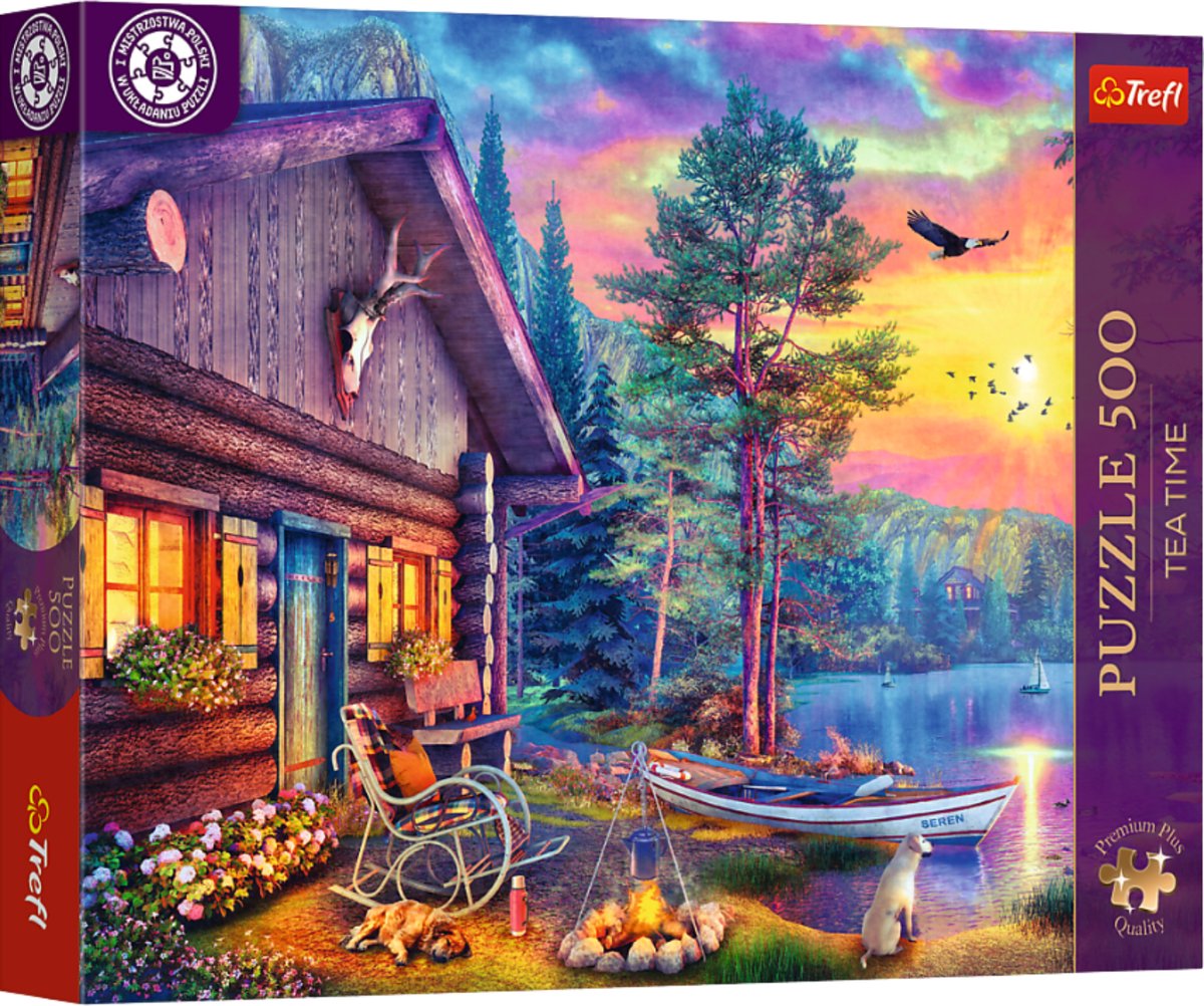 Puzzel - 500 - Theetijd: haven bij zonsondergang - Trefl 37617