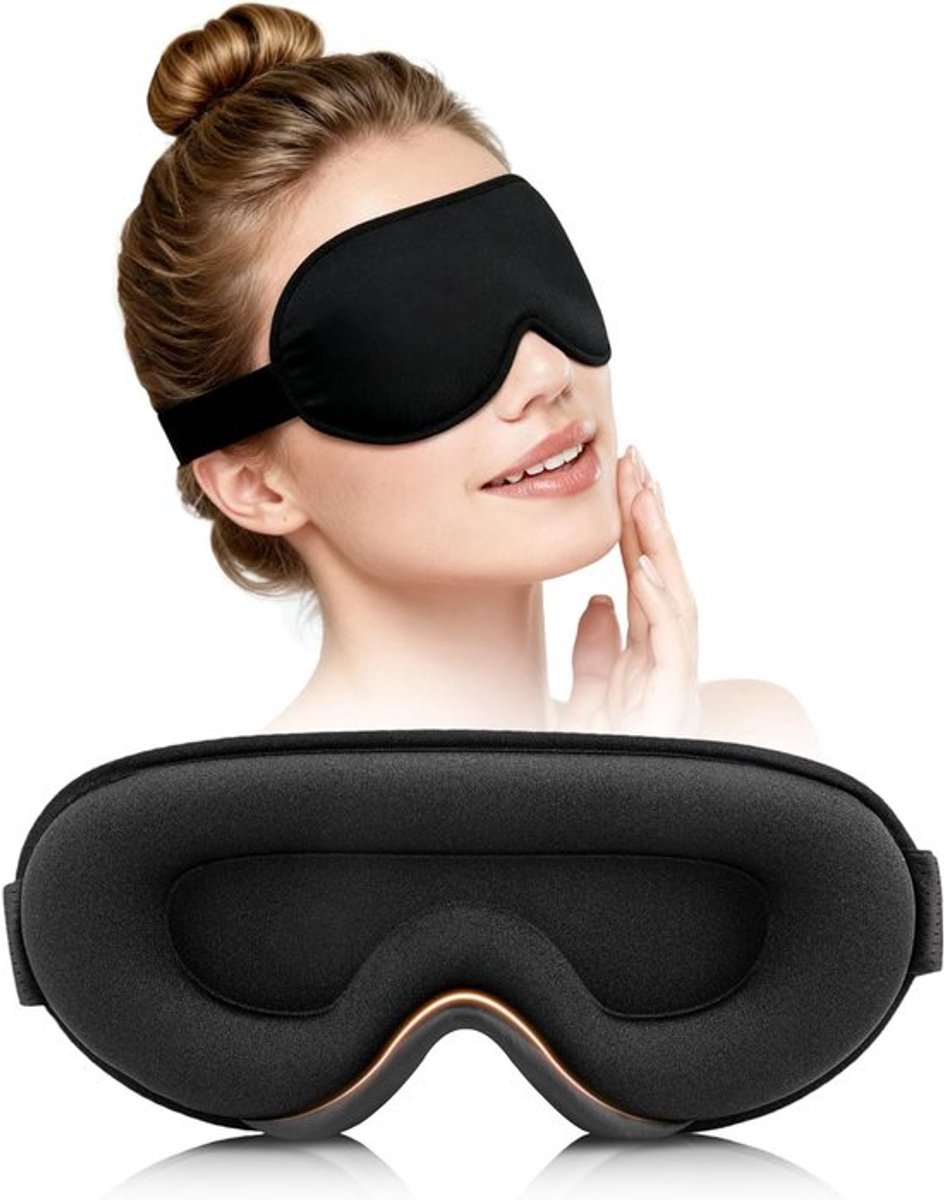 Ergonomisch 3D-nachtmasker voor optimale oogbescherming, verstelbaar en ademend ontwerp, ideaal voor reizen en ontspanning