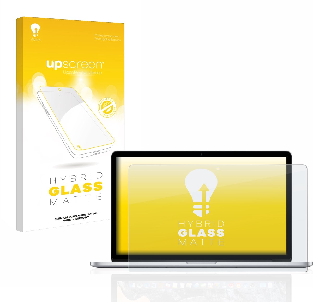 upscreen - Screenprotector voor Apple MacBook Pro Retina 15" 2015 - Folie Beschermfolie Beschermglas matte
